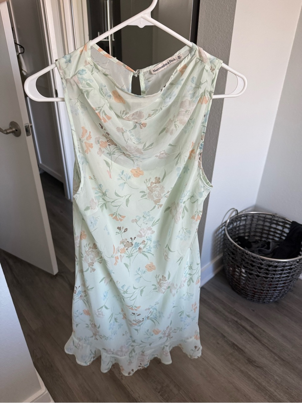 Abercrombie & Fitch Mint Floral Sleeveless Shift Dress